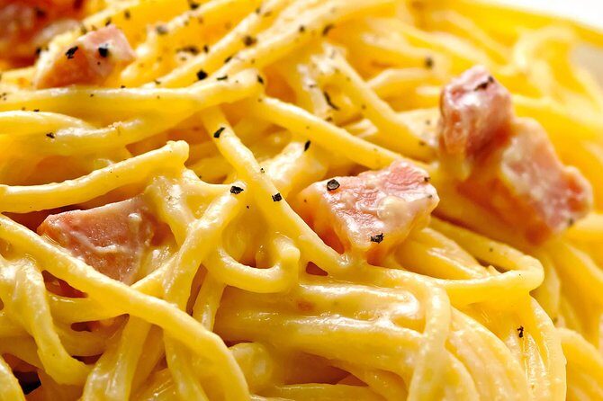 Rome for Foodies: Private Golf Cart Tasting Experience - Enoteca Corsi pasta and wine, plus cheese-and-salumi tastings