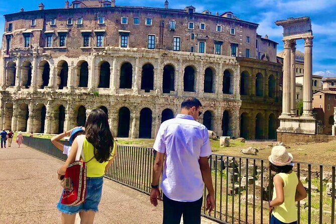 Rome friendly Tour Gelato Pizza Football and PlayGround - Side Streets, Roman Ruins, and Crossing Toward Tiber Island