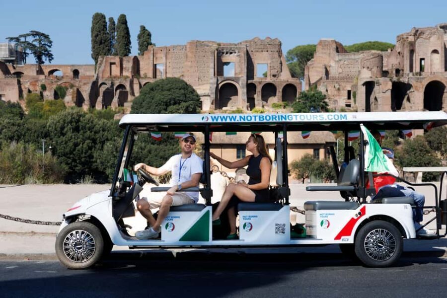 Rome: Fun Golf Cart Tour with Music and Gelato - Colosseum Time: Photos, A Guided Moment, and Better Pacing