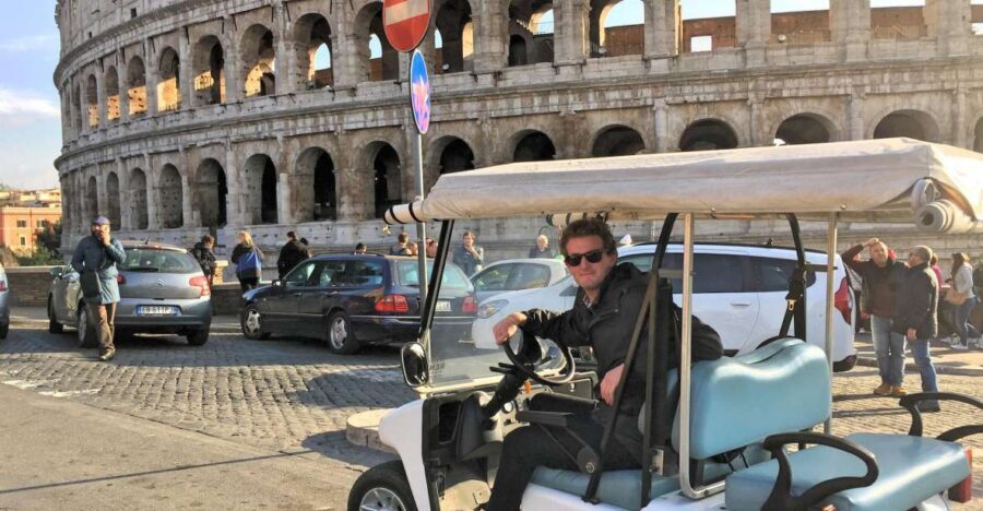 Rome Golf Cart Exclusive Private Tour - Colosseum area from the outside, plus Arch of Constantine