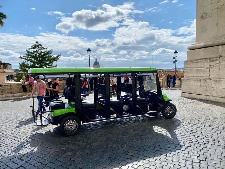 Rome: Golf Cart Tour with Artisanal Gelato Tasting - Pantheon time plus gelato: where the tour slows down