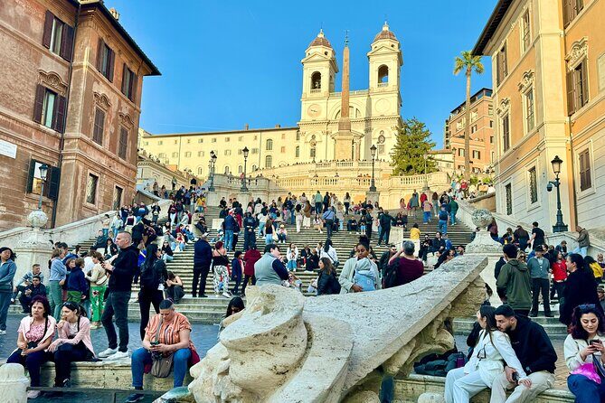 Rome Highlights Tour Squares and Fountains Stroll Through History - Start at Piazza della Trinità dei Monti: Easy Meeting, Big Neighborhood Energy