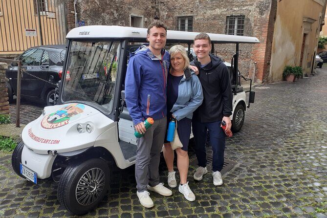 Rome in a Golf Cart Shared tour of Catacomb Ancient Appian - Circus Maximus, Giardino degli Aranci, and the pyramid stop you’ll actually remember