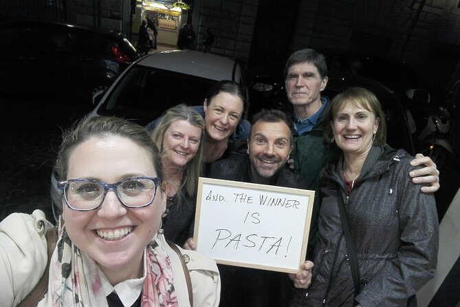 Rome Jewish Ghetto Food & Wine Tour & Guided Visit of Top Sites Lit Up at Night - Largo Argentina ending: gelato, Julius Caesar, and a strong night wrap