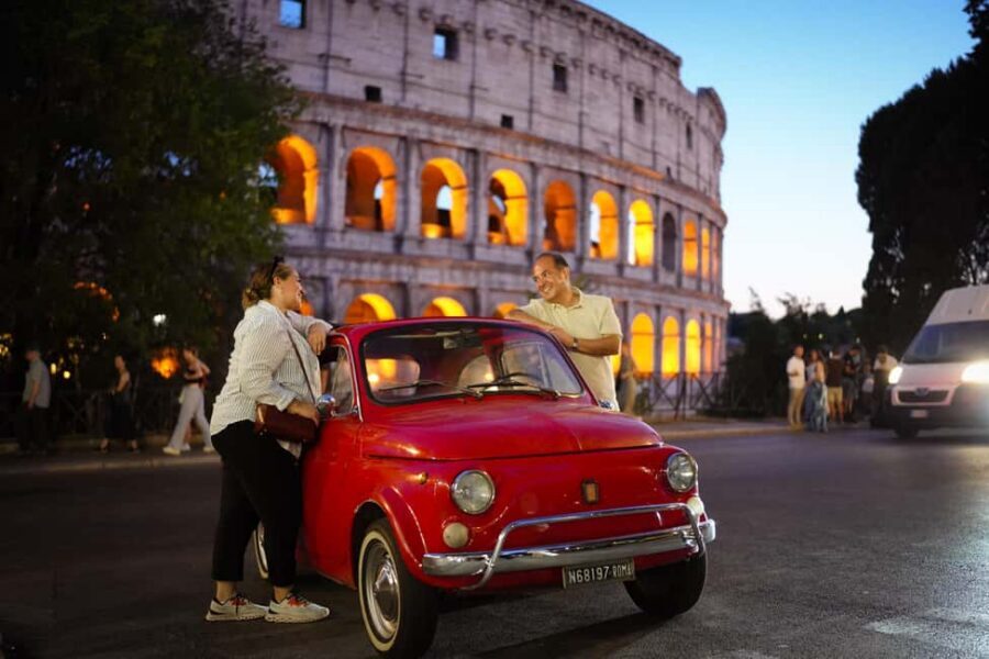 Rome: Night Tour in a Vintage Fiat 500 with Aperol Spritz - Key points before you go