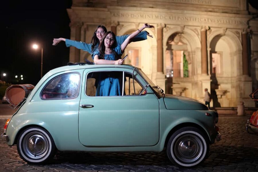 Rome: Night Tour in a Vintage Fiat 500 with Aperol Spritz - Food stop and the value of having someone route the night