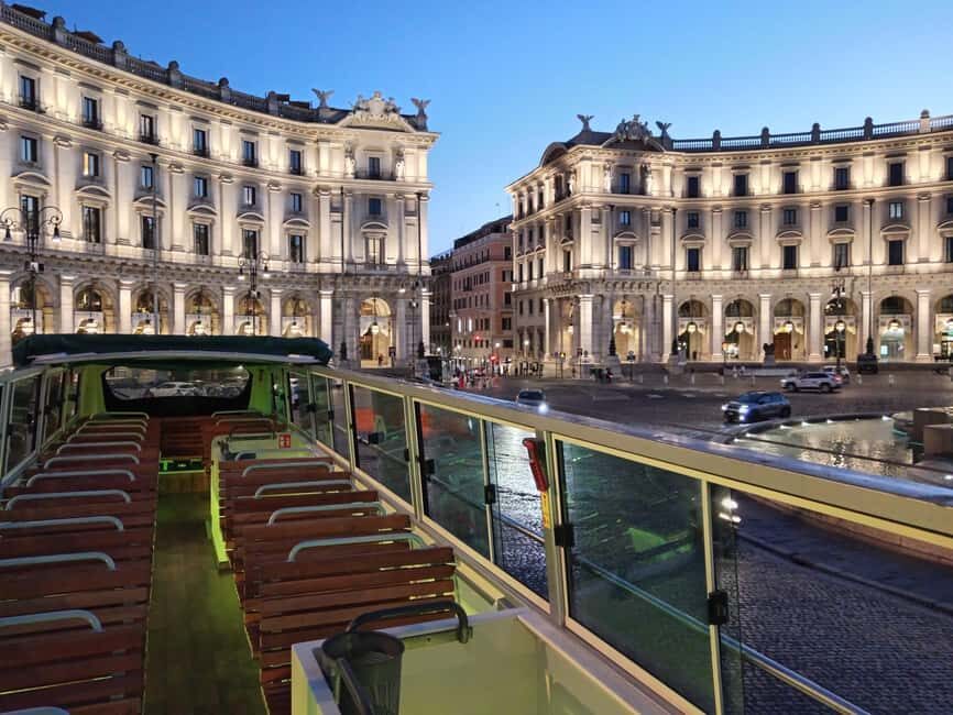 Rome: Nighttime Tour by Open-Top Bus with Tasting Stop - The sunset loop: Santa Maria Maggiore area to Piazza della Repubblica