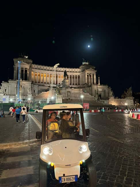 Rome: Nocturnal Golf Cart Tour - Start at Piazzale Flaminio, then roll into Villa Borghese
