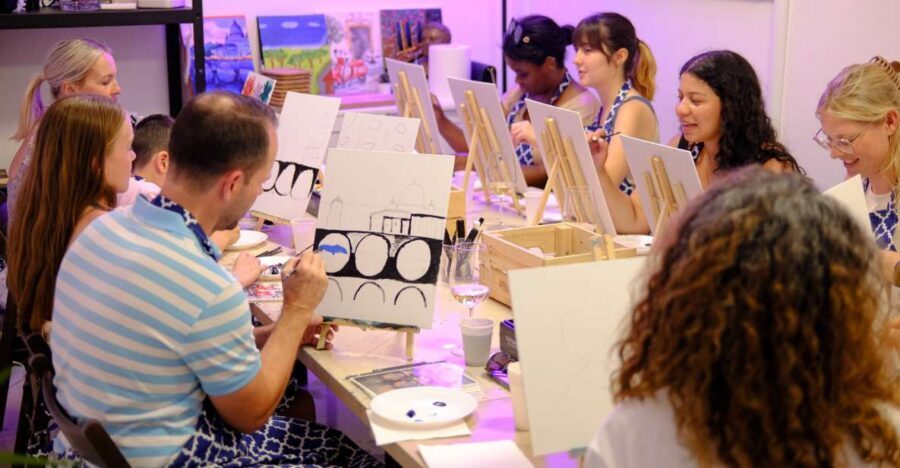 Rome: Painting Class with Unlimited Wine - The painting part: what you’ll actually be doing
