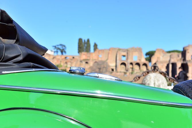 Rome Panoramic Tour by Classic Cabriolet - Roman Forum Area to the Mouth of Truth: Icons Plus Neighborhood Texture