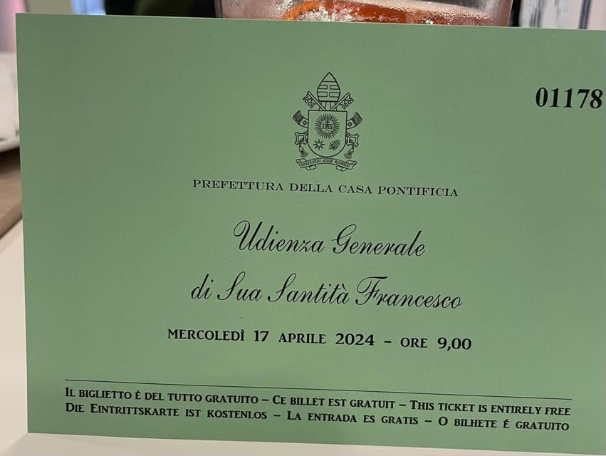 Rome: Papal Audience Tour With Reserved Access - Price and logistics: what you’re paying for