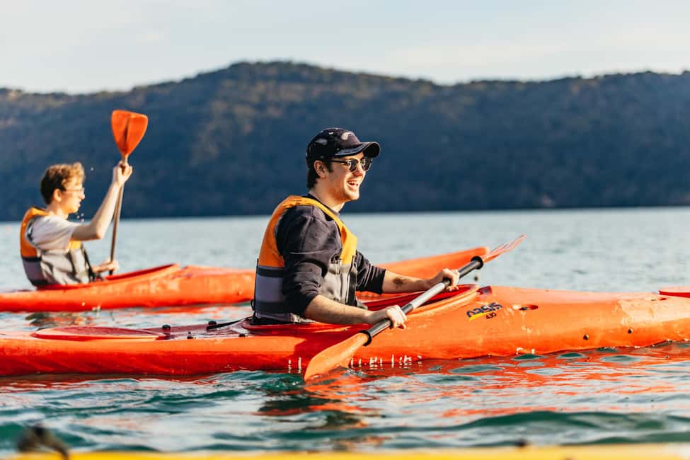 Rome: Popes' Lake, Kayak Tour with Swimming & Roman Pizza - The main event: guided kayaking with Roman landmarks behind every bend