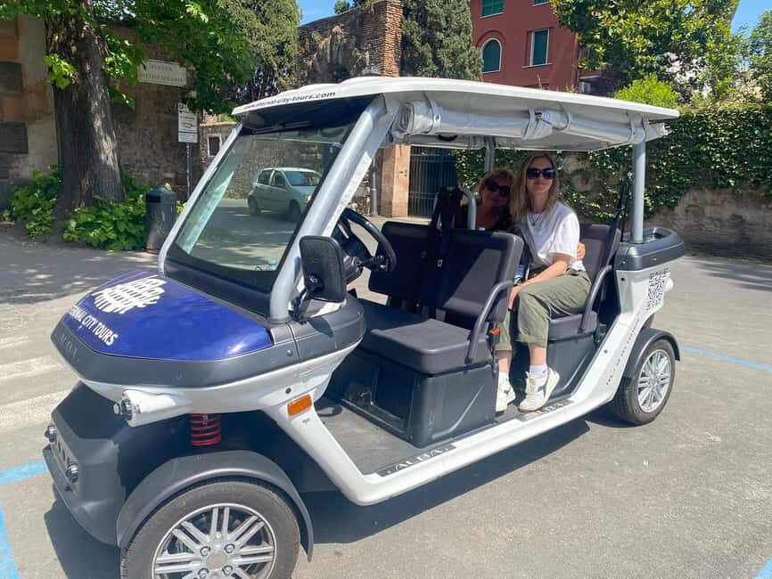 Rome: Private Golf Cart Tour with Artisanal Gelato Tasting - Trevi Fountain: classic, fast, and guided the right way