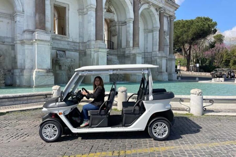 Rome: Private Golf Cart Tour with Artisanal Gelato Tasting - Piazza Navona and Trastevere: street-life energy at the end