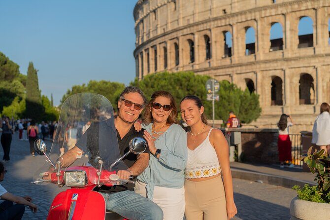 Rome: Private Vespa Tour and Professional Photoshoot - Passing Vatican City and Castel Sant’Angelo from the Vespa line of sight