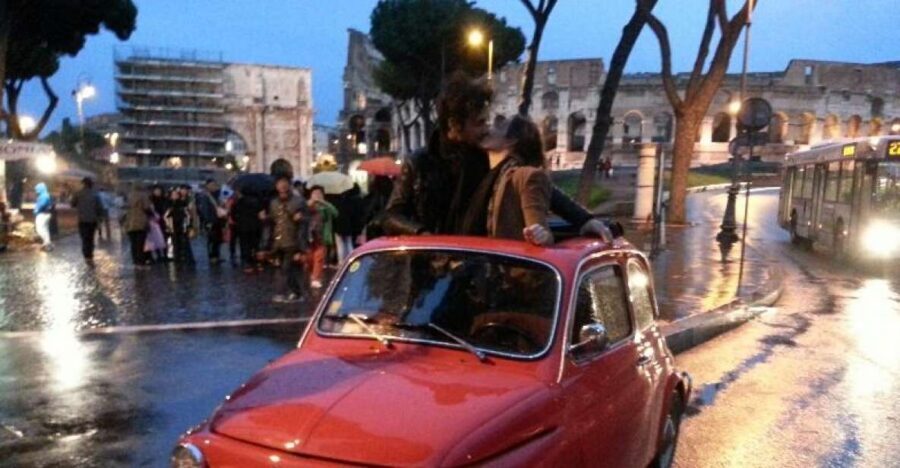 Rome: Romantic Night Tour by Classic Fiat 500 - Trastevere wine tasting: where the night softens