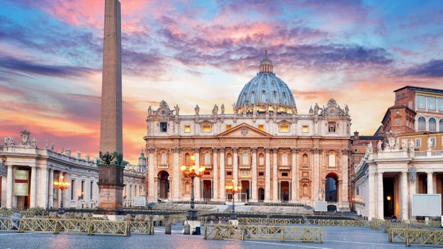 Rome: St. Peter’s Basilica Audio Guide with Dome Climb - Meet at the office near St. Peter’s: find the green-and-pink logo