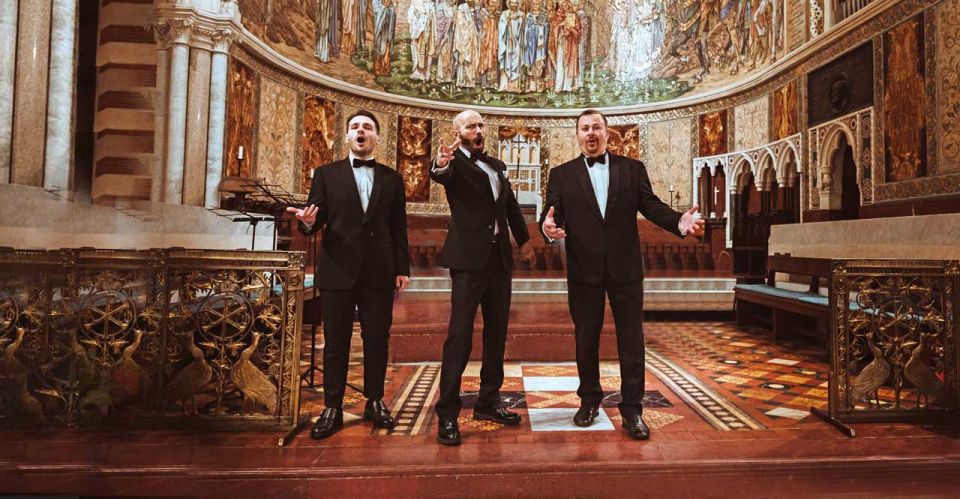 Rome: The Three Tenors at St. Paul's Church Concert Ticket - The program: opera arias in Time I, Neapolitan favorites in Time II