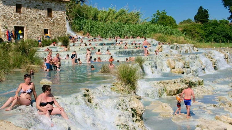 Rome to Saturnia ; Thermal Springs Day Trip with Lunch - First soak at Saturnia: what the free time is for