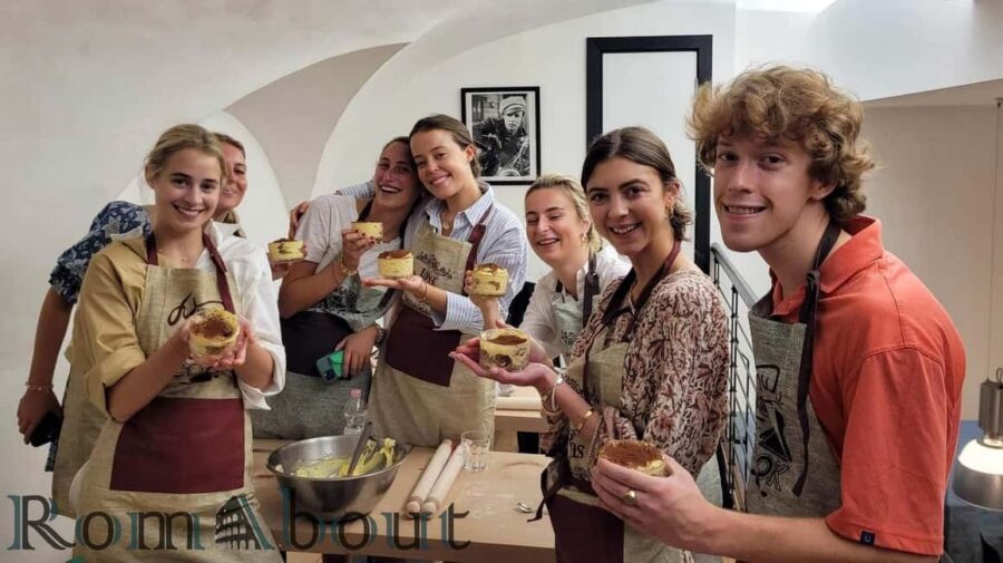 Rome: Traditional Pasta and Tiramisu Cooking Class - Meeting at GOAT Gallery and What to Expect From the Setup