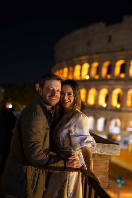 Rome: Vespa Night Tour with Aperol Spritz & Photos - Colosseum lit up: your first big Roman photo moment