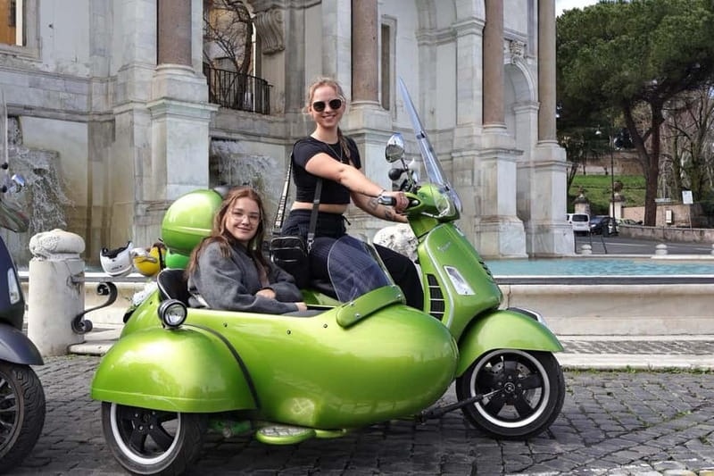 Rome: Vespa Sidecar Tour with Hotel Transfers & Gelato - Key highlights you’ll actually feel during the ride