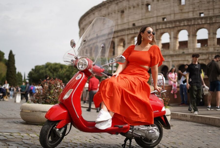 Rome: Vespa Sightseeing Tour with 25 Professional Pictures - Meeting at Cafe Roma: Helmet, Hygiene Cap, and What to Expect on Arrival