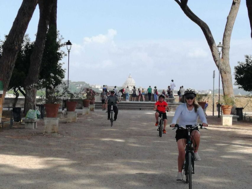 Rome: Villa Borghese E-Bike Tour - Water Clock (Orologio) stop: Roman engineering you can see up close
