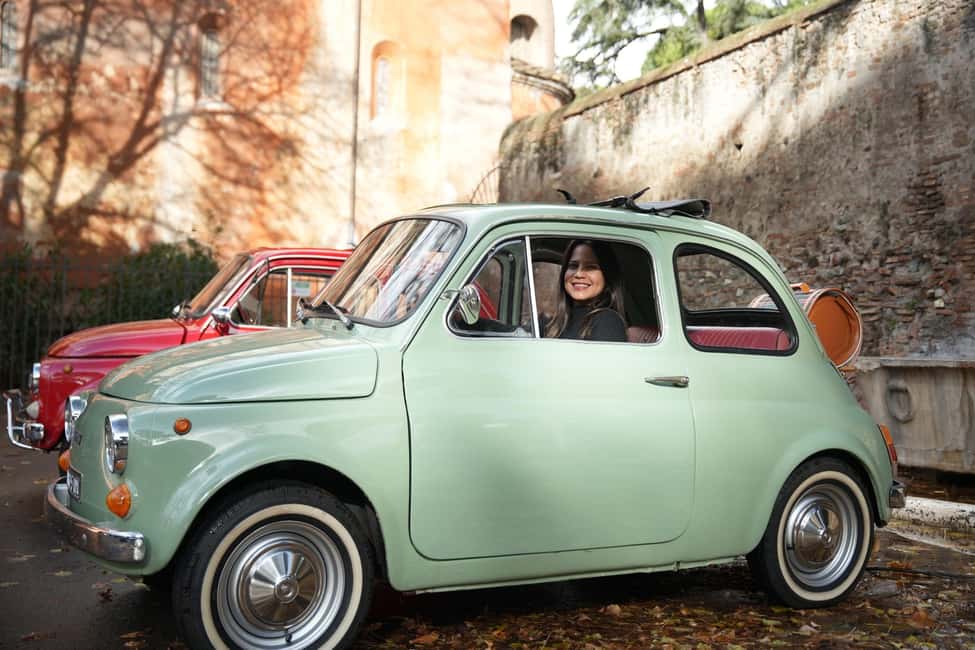 Rome Vintage Fiat 500 car Tour With Photographer - Fontana dell’Acqua Paola on Gianicolo Hill