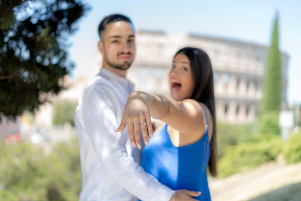 Secret Proposal Photoshoot in Rome + Reel - How the secret proposal setup keeps the surprise intact