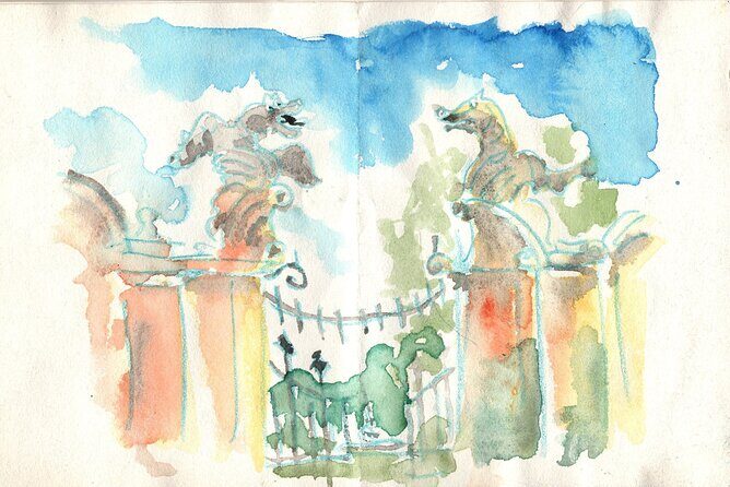 Sketching in Rome Villa Borghese Private lesson with Guido - Meeting at the Terrace of Pincio: start point and vibe