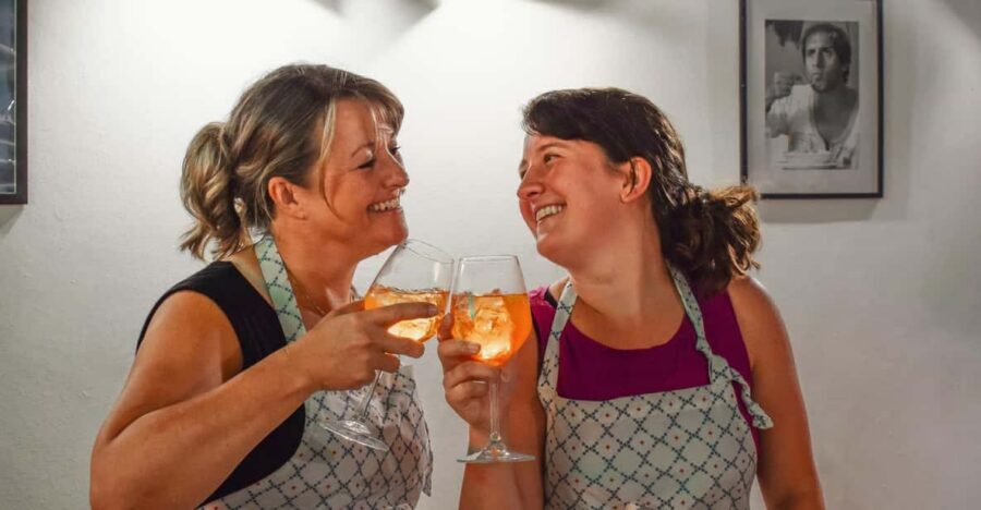 Spritz and Spaghetti Traditional Cooking Class in Rome - Three spritz cocktails: Aperol, Hugo, and Limoncello