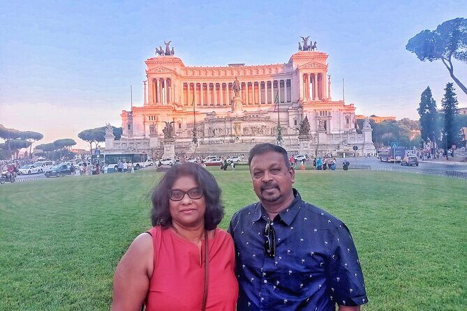 Sunset/By Night Private Tour of Rome by Golf Cart Gelato or Wine - Piazza Venezia and the Monumento zone: quick, classic, and photo-friendly