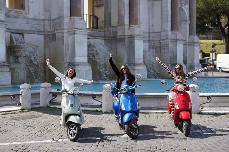 Taste, Explore, Capture-All inclusive Vespa Tour in Rome - Colosseum Photo Stop: 15 Minutes of Big Views and Quick Guidance