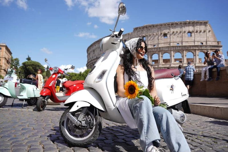 Taste, Explore, Capture-All inclusive Vespa Tour in Rome - Meeting at Caffe Roma and Getting Set Up on Via del Colosseo