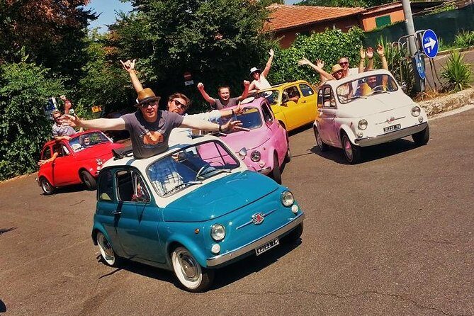 The ORIGINAL Fiat 500 3hour chauffeured tour - Trastevere and the terrace circuit: espresso, Janiculum views, and real street vibes