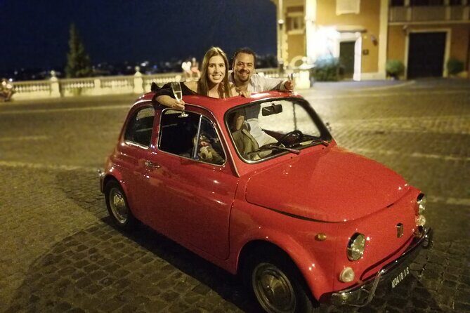 The Original Fiat 500 Night Tour of Rome - The Pantheon at night: brief, but unforgettable