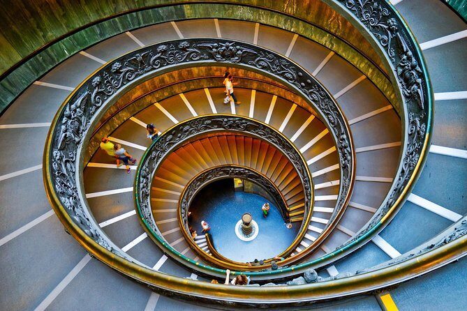 Vatican Museum and Sistine Chapel Skip-the-Line Guided Group Tour and tickets - From Via Sebastiano Veniero to the spiral staircase