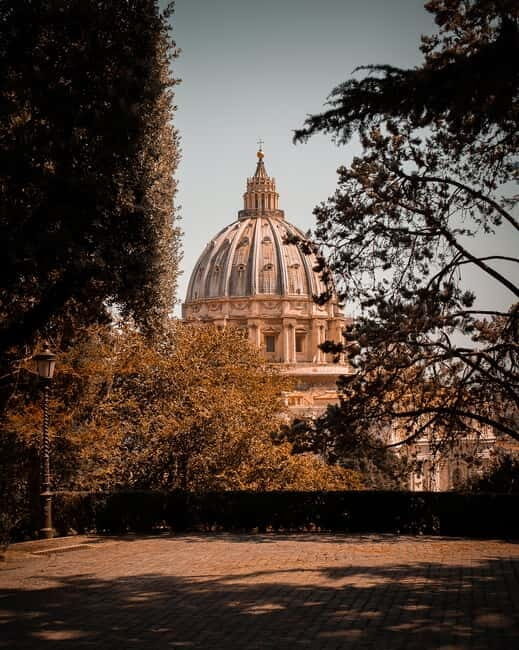 Vatican Museums Sistine Chapel & Saint Peter Basilica tour - Meeting at Viale Vaticano and that dome view from the gardens